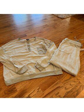 SPLENDID WOMENS LARGE GREEN LOUNGE PAJAMAS COZY